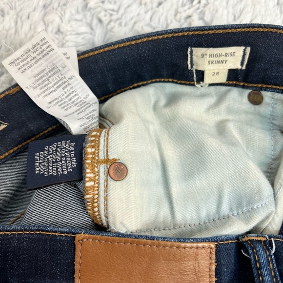 Madewell 9” High-Rise Skinny Denim Jeans. Blue. Women’s size 28. - Picture 4 of 8